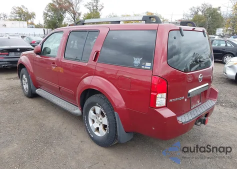 2005 Nissan Pathfinder Se из США, поврежденный, VIN 5N1AR18W25C759033